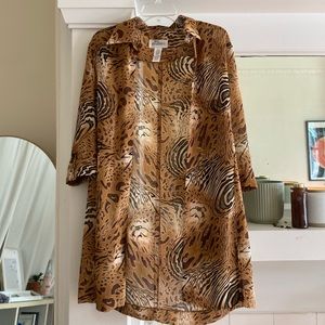 Studio I vintage animal print kimono & overcoat